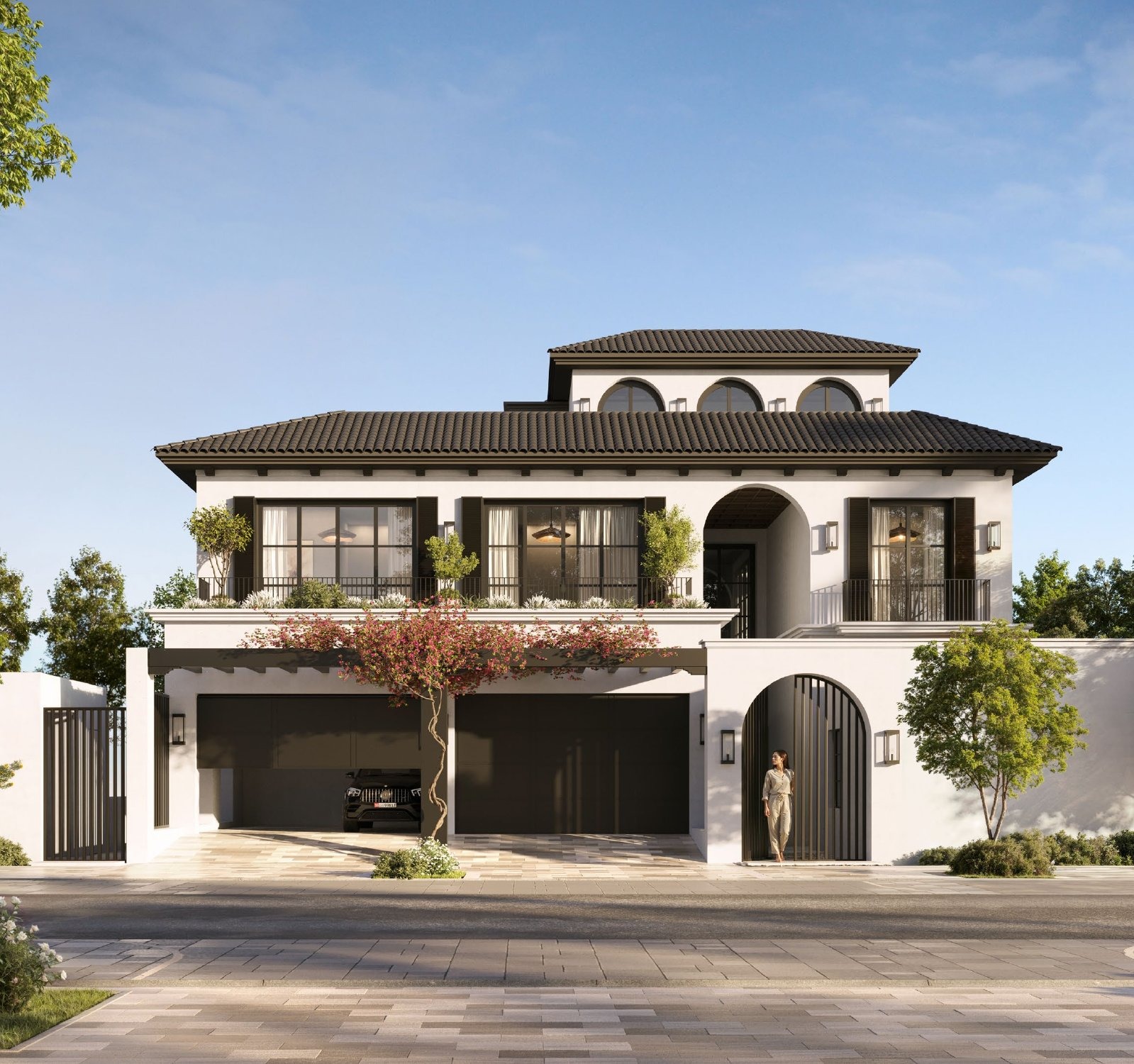 Hudayriyat Golf Estates: Fairway Villa street-facing exterior render