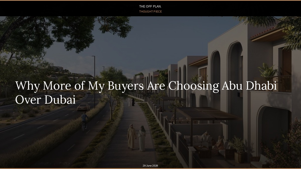 Why Buyers Are Choosing Abu Dhabi